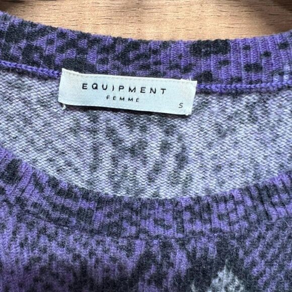 Equipment Femme small purple sweater - Picture 3 of 4